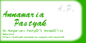 annamaria pastyak business card